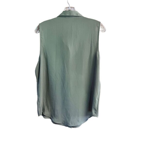 Liz Claiborne Sleeveless Olive Green Blouse Sz M NWT - Picture 2 of 7